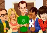 Puzzle de las caricaturas de Big Bang Theory