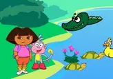 Dora y Botas en el lago de los cocodrilos