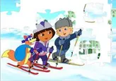 Puzzle de Dora la exploradora nevando