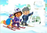 Puzzle de Dora la exploradora nevando