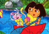 Puzzle de Dora y Botas en el río