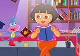 Dora recogiendo su estudio