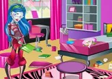 Ghoulia Yelps la zombie limpiando su habitación