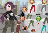 Skateboard Girl DressUp