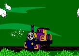La locomotora Lady ayudando a Thomas