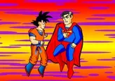 La gran lucha de Goku y Supermán