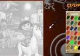 Coloreando a Diego y Dora la exploradora