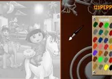 Coloreando a Diego y Dora la exploradora