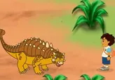 Diego ayudando a los dinosaurios