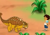 Diego ayudando a los dinosaurios