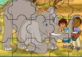 Puzzle de Diego y Dora en la selva