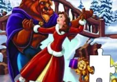 Imagen del juego: Puzzle de Bella y Bestia en la nieve