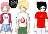 Vestir a Naruto, Sasuke y Sakura