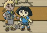 Dora, Diego y las telas con dibujos